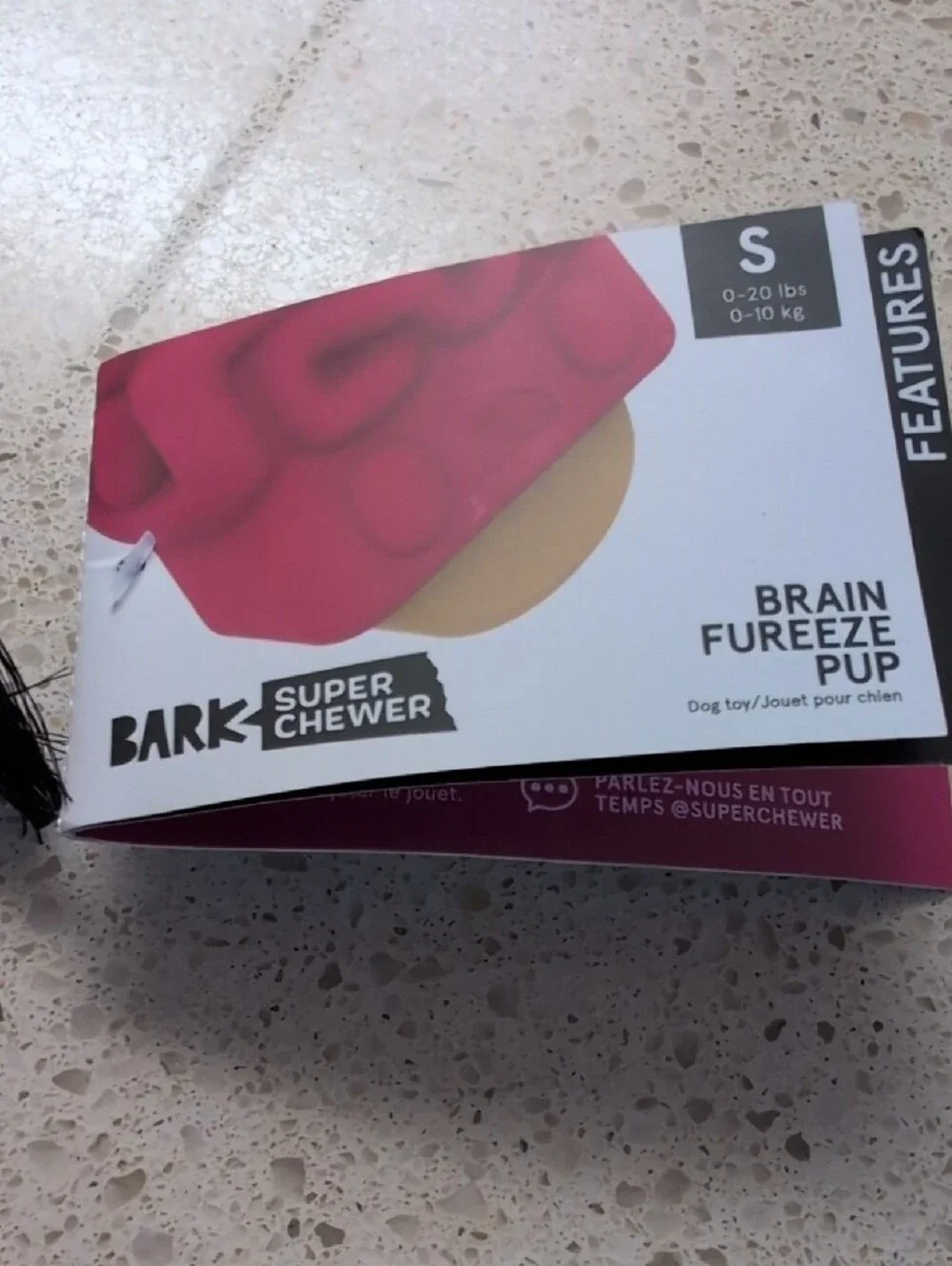 Bark Brain Fureeze Pup Toy in Pink